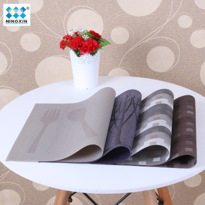 Classic the pure color solid western food mat PVC wear-resistant hotel mat.