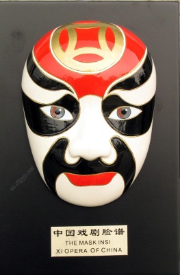Large supply of tourism crafts cold porcelain decoration mask king Guan Yu