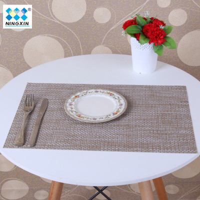 4 x 4  th of the pure color solid western food mat PVC anti-wear hotel western food mat.
