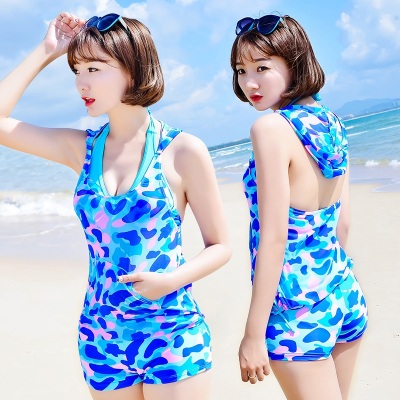 2016 new cool camouflage style split swimsuit three-piece set H1617