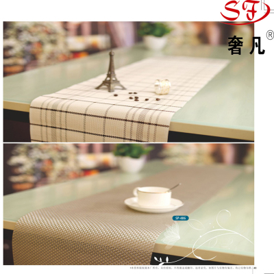 Hotel Restaurant environmental protection PVC meal mat diagonal stripe washed easily dry can be repeated use