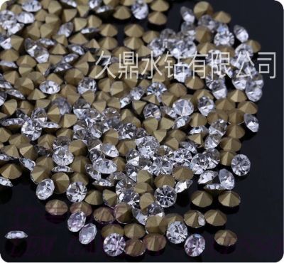 Factory Direct Sales SS7 China World Trade Center V-Bottomed Rhinestone Mesh Drill Hardware Shoe Buckle Clothing Accessories for Point Drill