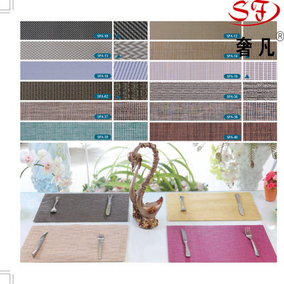 Chenglong hotel supplies table MATS environmental protection easy to wash and dry customized PVC western MATS European thermal insulation pad