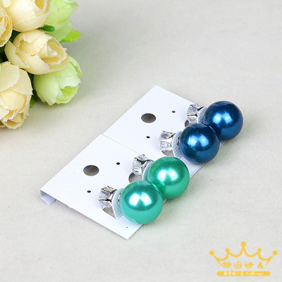 Double Japan Korea pearl earrings earrings jewelry minimalist personality temperament