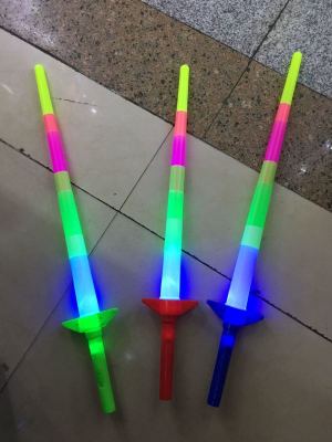 Electronic telescopic toy stick