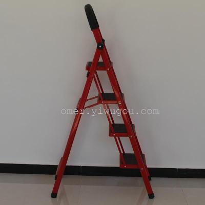 Hsenchod Type Household Ladder Iron Ladder Multifunctional Ladder Household Ladder Folding Ladder Red Plate Ladder