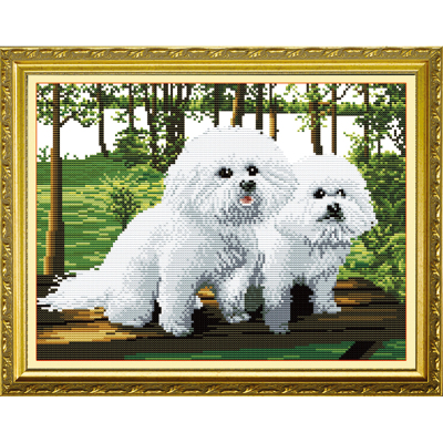 Crafts Wholesale New Material Package Living Room DIY Cross Stitch Panda Dog 0084