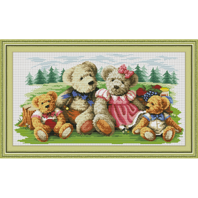 Brand Material Package DIY Cross Stitch Living Room New One Family 0138