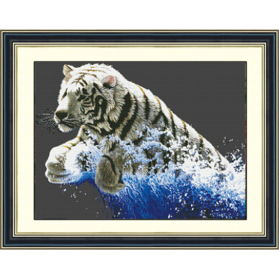 Handicraft Material Package Wholesale Hand-Printed Cross Stitch Walking in the Waves 0674