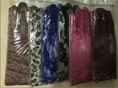 Korean fashion spandex lace UV sunscreen dustproof wedding etiquette glove (79)