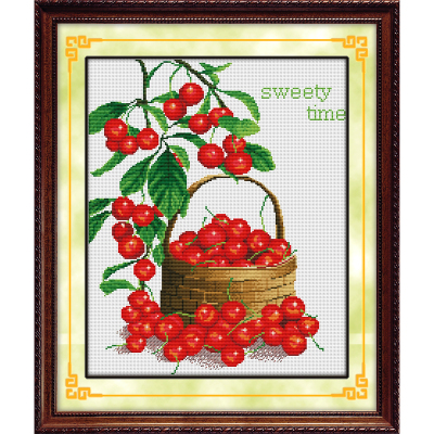 Living room DIY cross stitch fabric material bag crafts sweet time 0693