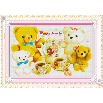 Printed materials wholesale cross stitch handmade crafts two happy 0695
