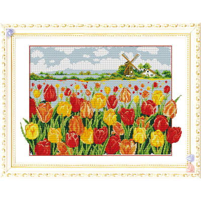 The new wholesale cross stitch DIY crafts handmade tulip 1029
