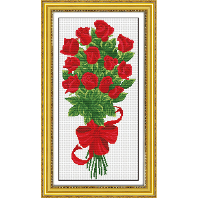 Hand printed wholesale new cross stitch crafts lovers rose 1064