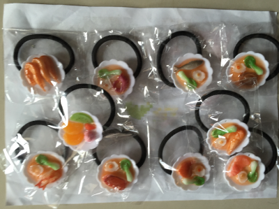 Korean hair headdress essential plate plum dumplings chowhound simulation Poached Egg Zouari Tousheng hair rope 93