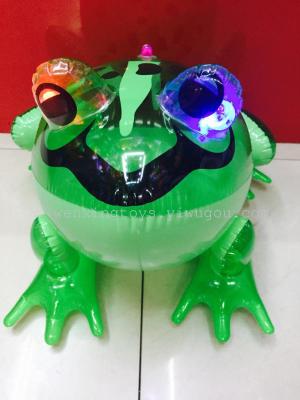 Toy inflatable toy with light band line inflatable frog