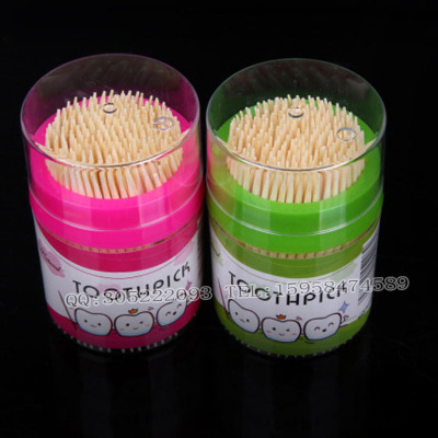 Wholesale bamboo toothpick double color glass bottle 220 516-1