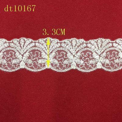 Factory direct lace polyester lace embroidery water soluble accessories bar code mesh fabric