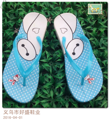Factory direct explosion of cute candy color beach soft bottom slip fruit flip flops