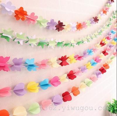 Wedding Latte Art Paper Flower Colorful Butterfly Love And Other Pull Strip Birthday Party Decoration Layout