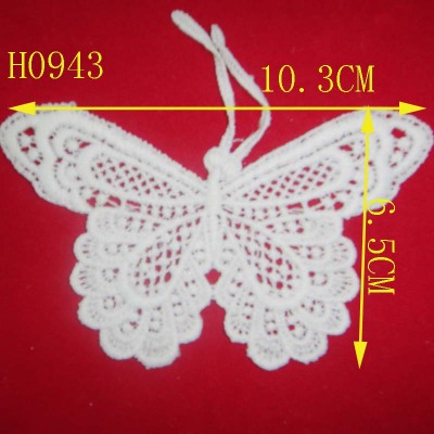 Accessories lace butterfly flower embroidery water soluble polyester