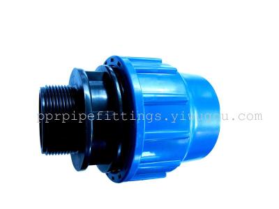 PP compression fittings tee male adapter
