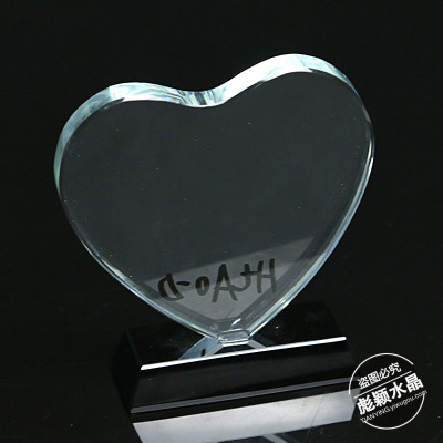 Heart-shaped crystal cup custom reunion souvenir love creative prize