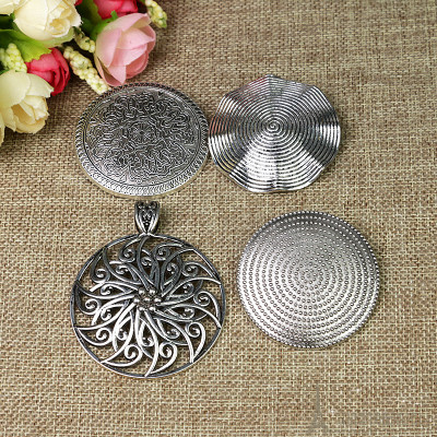 Retro jewelry accessories round zinc alloy Pendant