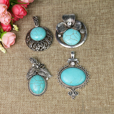 Zinc alloy Necklace Turquoise sweater chain pendant jewelry accessories accessories DIY