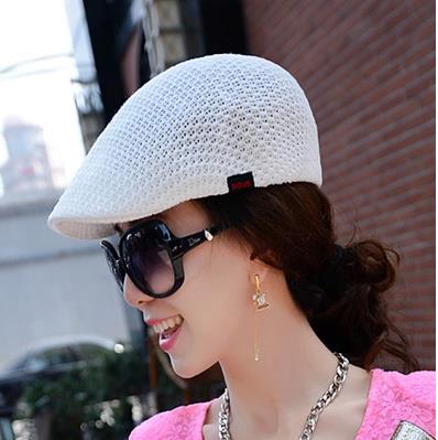 Exported to South Korea Mesh Beret Female Peaked Cap Summer Outdoor Breathable Sun Hat Sun Protection Hat Korean Style Fashion Hat