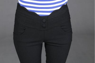 The new color Leggings button slim thin elastic jeans pencil pants.