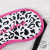 White base pink edge leopard print shading eye mask travel necessary blinkers