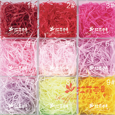 Raffia paper silk wedding box filler box color paper silk filled Easter grass