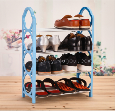 10 Yuan Same Store Supply Four-Layer Simple Shoe Rack Household Combination Shoe Rack Creative Magic Shoe Rack