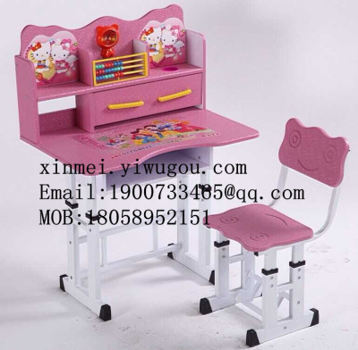 Direct manufacturers of large size plastic cartoon lifting desk and chair desk desk with good quality