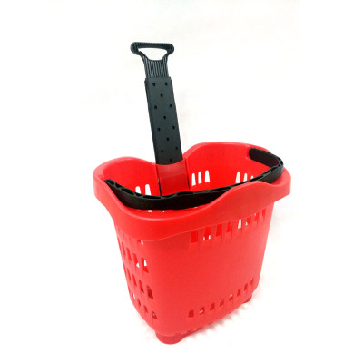 The new material supermarket shopping basket hand basket plastic basket new thick plastic supermarket