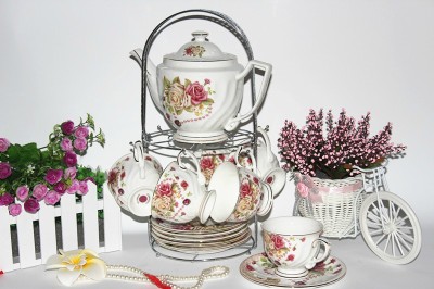 Jingdezhen Ceramic Coffee Set Bone Porcelain Drinking Ware Tea Set Ceramic Gift Factory Direct Sales