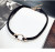 Korean Surrogate Shopping round Geometric Collar Women's Short Clavicle Necklace Harajuku Retro Neck Band Simple Black