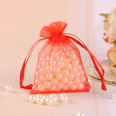 Organza Pearl Yarn Bag Printed Logo 7*9