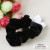 Korean New Hair Accessories Acrylic Black and White Small Flower Head Rope Hair Ring Hair Accessories