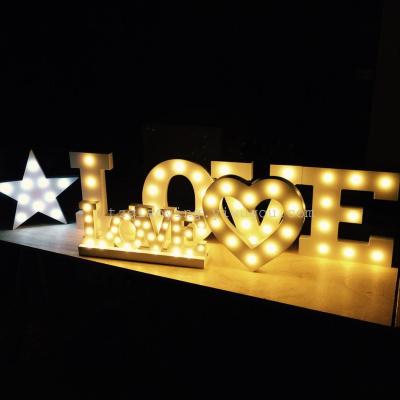 LED LOVE letter letter lamp wooden ornaments LED decorative lamp