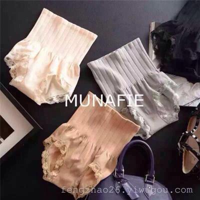 The new MUNAFIE seamless underwear lace corset waist abdomen Ms.