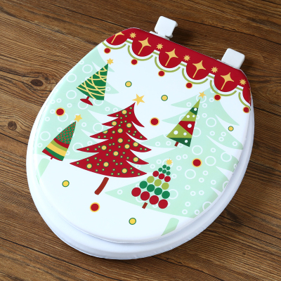 Household toilet lid Christmas series printed toilet seat manufacturers direct sale