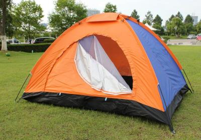 Tent outdoor double single-layer tent non-automatic couple camping tent 3-4 beach camping leisure tent.