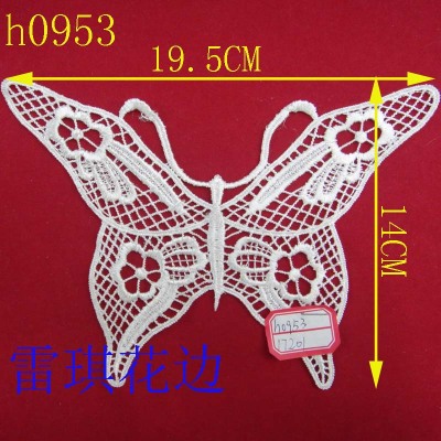 Water soluble lace polyester light butterfly flower accessories factory direct sales