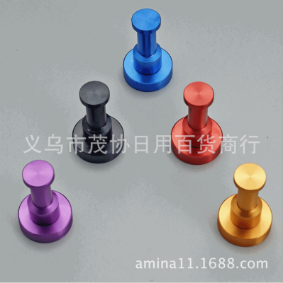 Factory Direct Sales Supply Color Alumimum Kitchen Bathroom Balcony Hat-and-Coat Hook Diameter 18mm