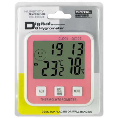 DC107 clock indoor temperature and humidity count display temperature and humidity table