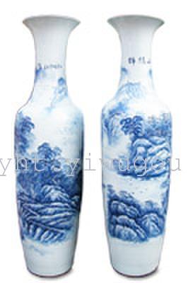 Vase jingdezhen vase handicraft decoration large vase blue and white vase floor vase