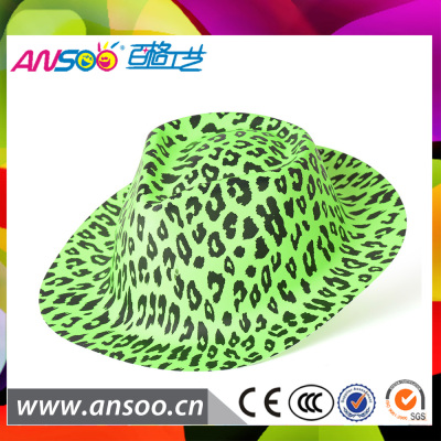 Factory Direct Sales Eco-friendly Material Party Products Fluorescent Leopard Print Topper