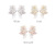 Korean New Bells of Ireland 925 Stud Earrings Genuine Korean Style Micro Inlaid Zircon Flower Stud Earrings Earring Gift